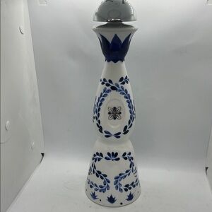 Clase Azul Hand Painted Talavera Mexican Pottery 750ml Empty Tequila Bottle